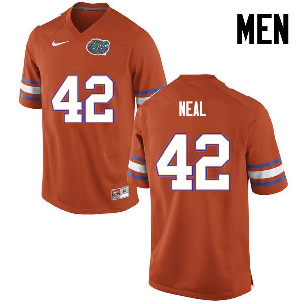 Florida Gators Men #42 Keanu Neal College Football Orange